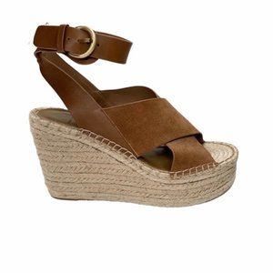 MARC FISHER LTD Abacia Wedge Espadrilles n Natural Multi Suede Size 8M